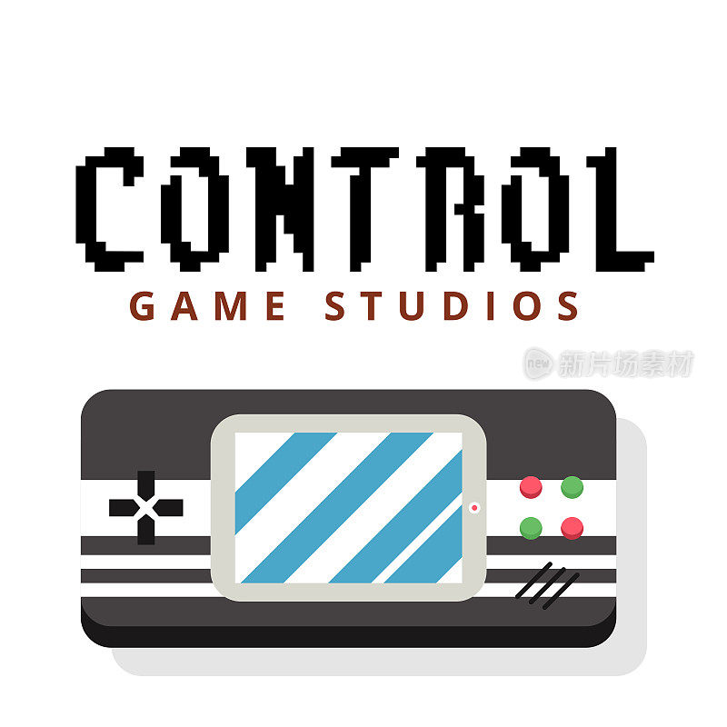 控制游戏工作室Game Boy背景矢量图像